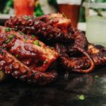 octopus on the plate